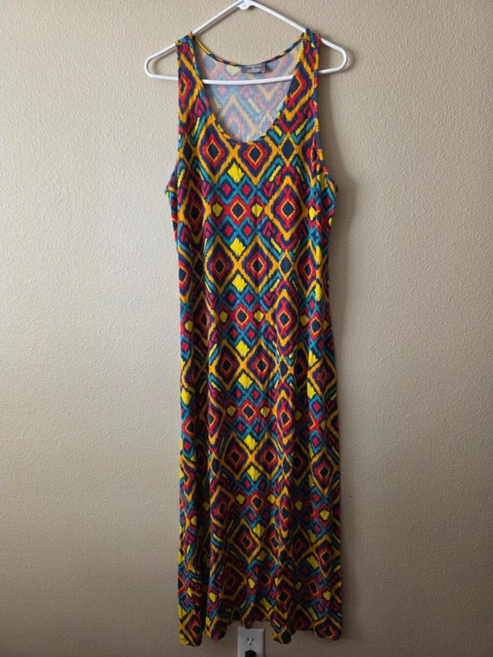 Geometric Print Maxi Dress